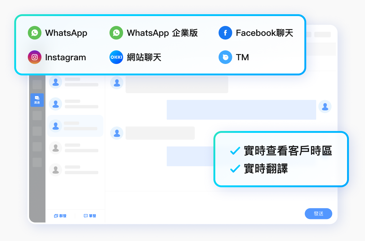 一站式全通路整合，<br>溝通不再手忙脚亂