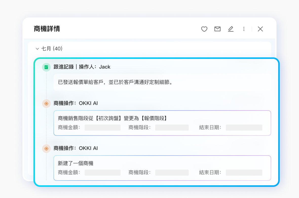 簡單拖曳、高效整理，隨心訂製您的銷售流程
